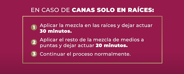 Cantidad de tinte para cubrir canas en raíces